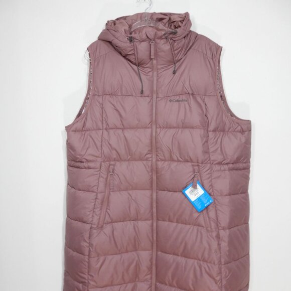 Columbia Pike Lake Long VEST Size 2X Fig Hood Omni Heat Insulated NEW - Picture 7 of 12